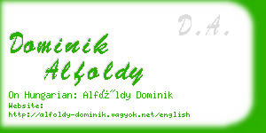 dominik alfoldy business card